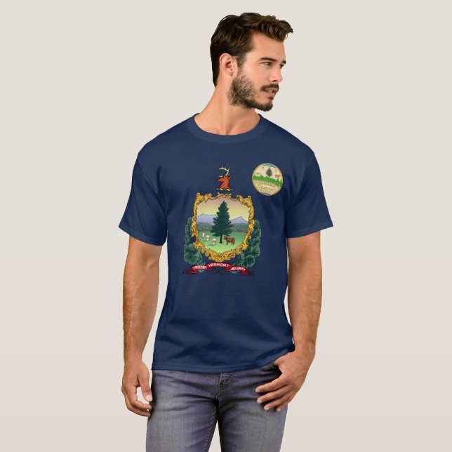 Camiseta Bandera de Vermont (Anverso completo)