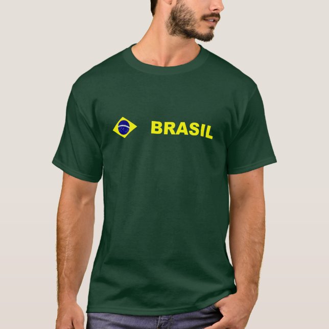 Camiseta Bandera de vestir de Brasil (Anverso)