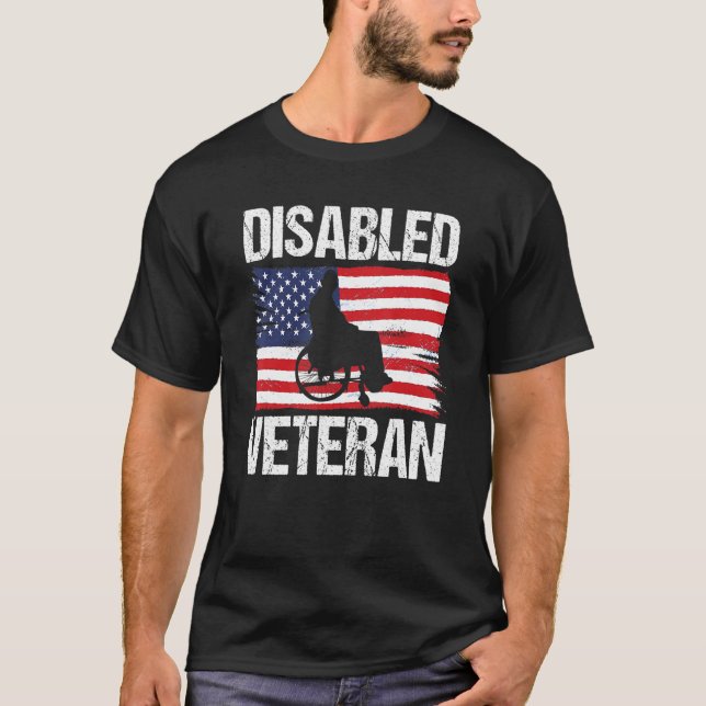 Camiseta Bandera de veteranos estadounidenses con discapaci (Anverso)