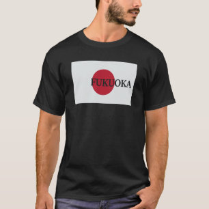 Camiseta Bandera de viaje de Japón Fukuoka Asia