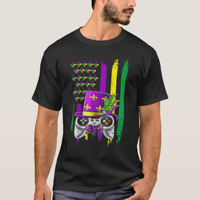 Camiseta Bandera de videojuegos Bandas de niños Mardi Gras  (Anverso)