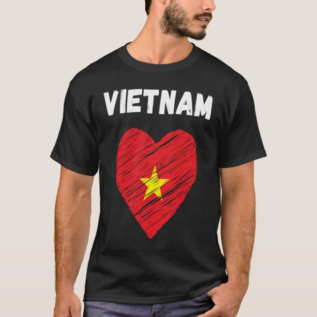 Camiseta Bandera de Vietnam festeja bandera vietnamita de V (Anverso)
