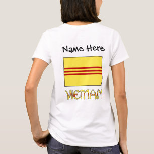 Camiseta Bandera de Vietnam y de Vietnam del Sur con tu nom
