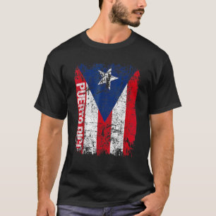 Camiseta Bandera de Vintage de PUERTO RICO Heather PUERTO G