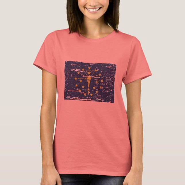 Camiseta Bandera de Vintage INDIANA (Anverso)
