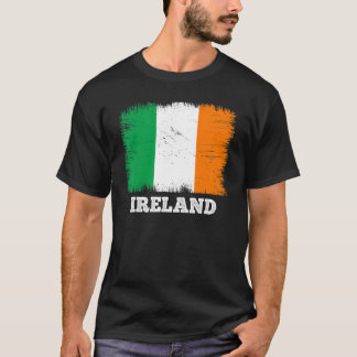 Camiseta Bandera de Vintage Irlanda País Bandera Retro Irla