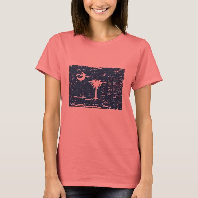 Camiseta Bandera de Vintage South CAROLINA (Anverso)