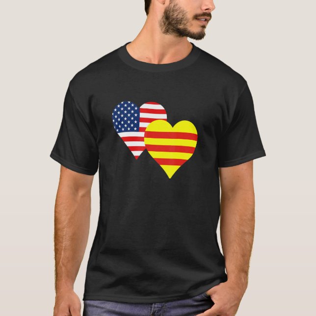 Camiseta Bandera de Vnch Vietnamita Corazón de Cong Hoa (Anverso)