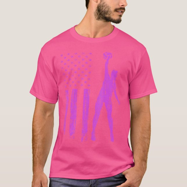 Camiseta Bandera de voleibol americano (Anverso)
