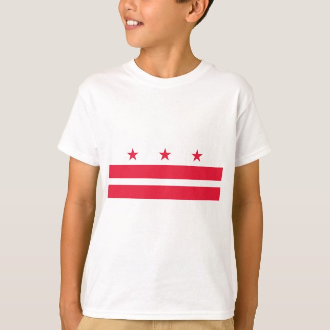 Camiseta Bandera de Washington D.C. (Distrito de Columbia) (Anverso)