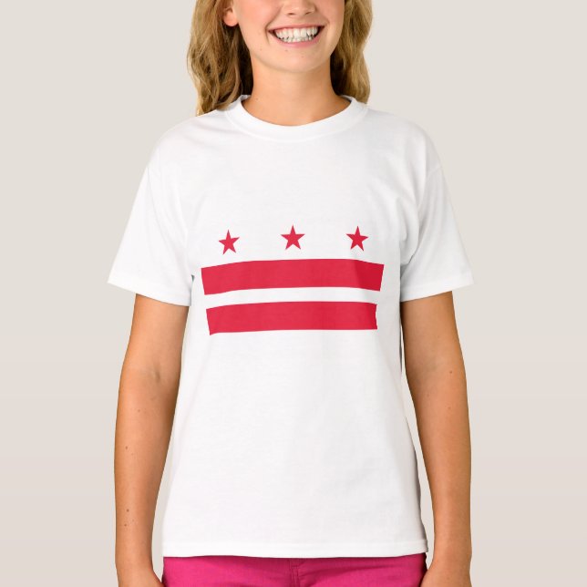 Camiseta Bandera de Washington D.C. (Distrito de Columbia) (Anverso)