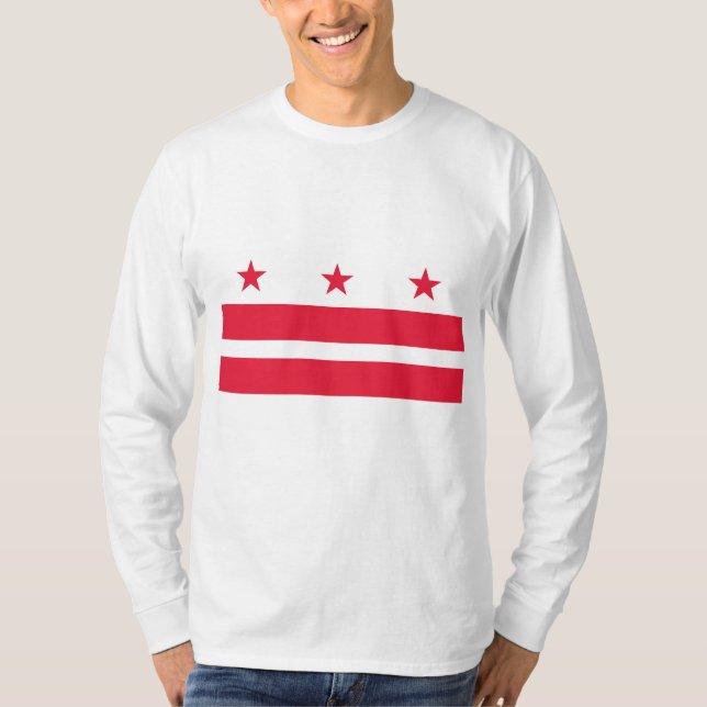 Camiseta Bandera de Washington D.C. (Distrito de Columbia) (Anverso)