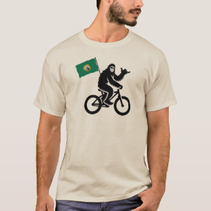 Camiseta Bandera de Washington de Bigfoot Cycling