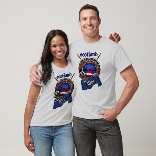Camiseta Bandera de Weir Clan con espadas (Unisexo)