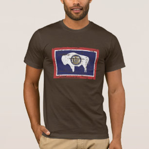 Camiseta Bandera de WYOMING del vintage