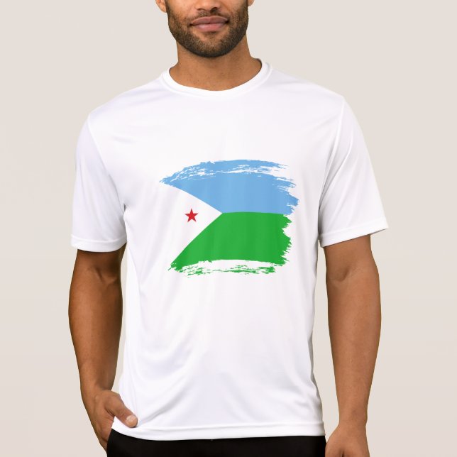 Camiseta Bandera de Yibuti (Anverso)