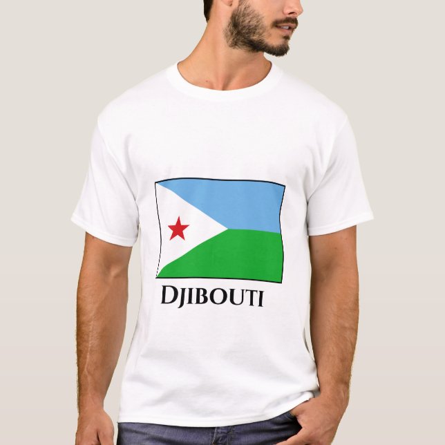 Camiseta Bandera de Yibuti (Anverso)