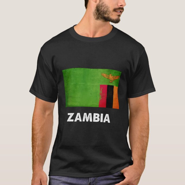 Camiseta Bandera de Zambia (Anverso)