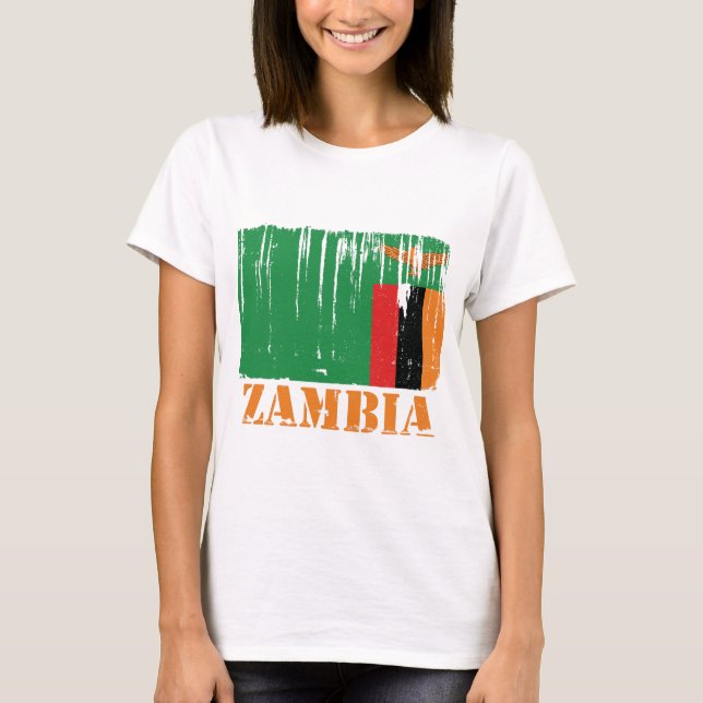 Camiseta Bandera de Zambia (Anverso)