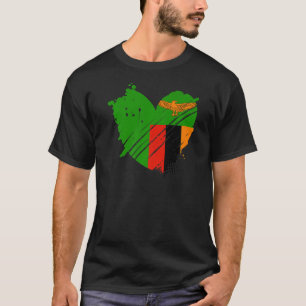 Camiseta Bandera de Zambia amo a Zambia Está en mi ADN para