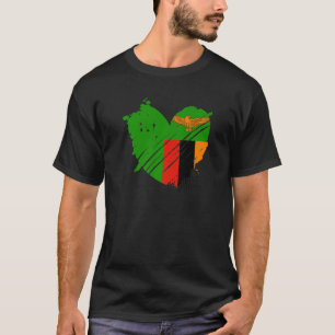 Camiseta Bandera de Zambia amo a Zambia Está en mi ADN para