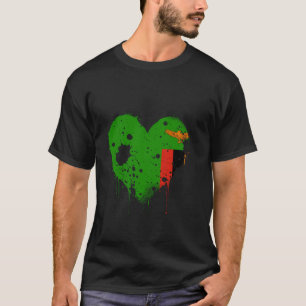 Camiseta Bandera de Zambia Corazón Raíces Zambianas Orgullo