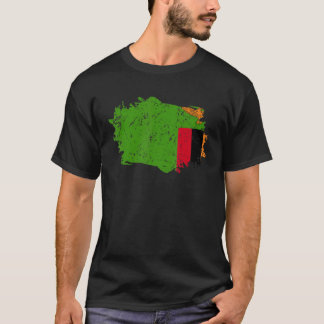Camiseta Bandera de Zambia Grunge Bandera de País Zambia