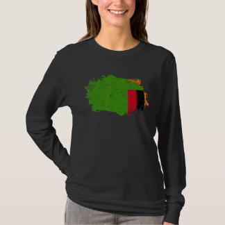 Camiseta Bandera de Zambia Grunge Bandera País Zambia