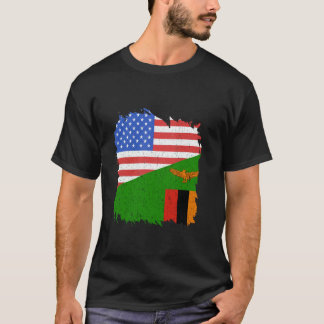 Camiseta Bandera de Zambia Orgullo Zambiano USA América Vin
