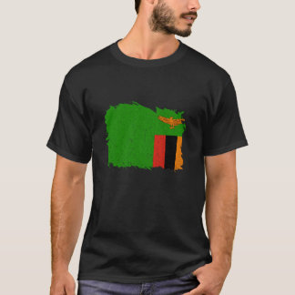 Camiseta Bandera de Zambia Patrimonio Raíces Zambianas Vint
