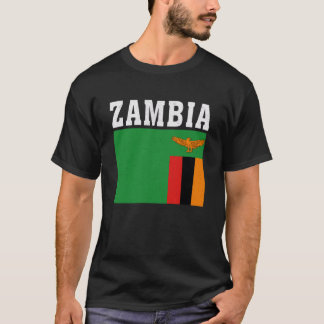 Camiseta Bandera de Zambia Patriótico Raíces Nacionales Rec