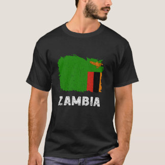 Camiseta Bandera de Zambia Raíces zambianas Orgullo zambian