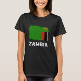 Camiseta Bandera de Zambia Raíces zambianas Orgullo zambian