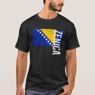 Camiseta Bandera de Zenica Bosnia para hombres mujeres niño