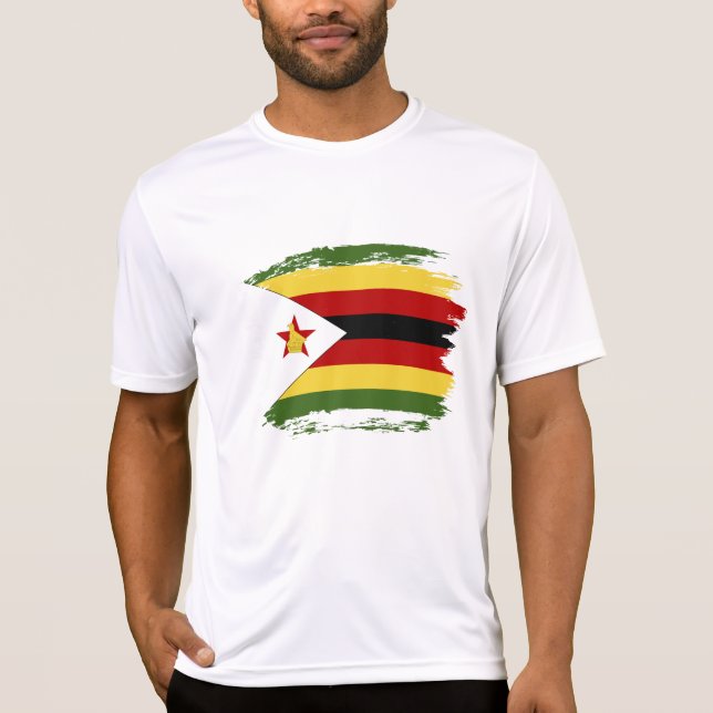 Camiseta Bandera de Zimbabue (Anverso)