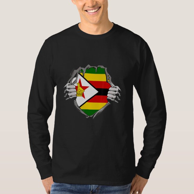 Camiseta bandera de Zimbabue (Anverso)