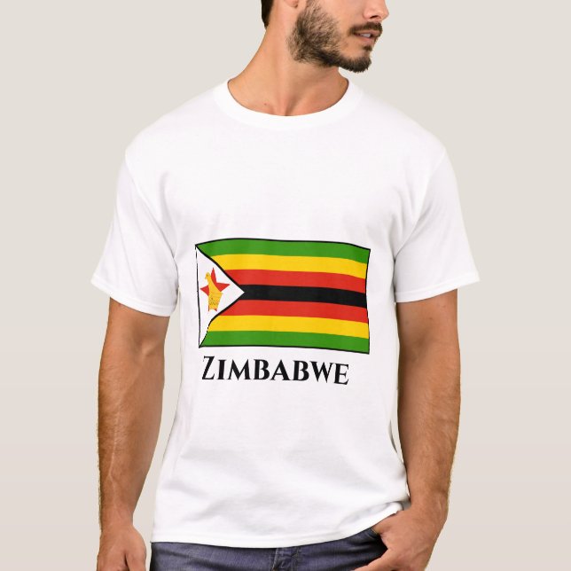 Camiseta Bandera de Zimbabue (Anverso)