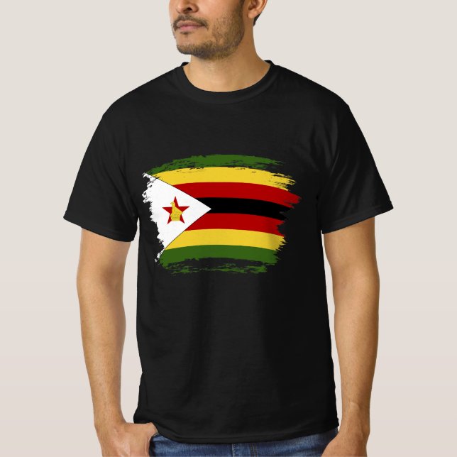 Camiseta Bandera de Zimbabue (Anverso)