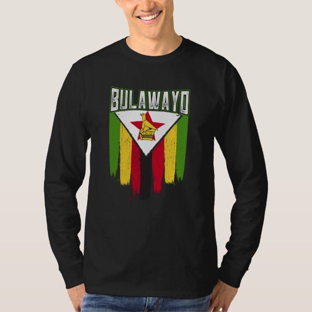 Camiseta Bandera de Zimbabue de Bulawayo (Anverso)