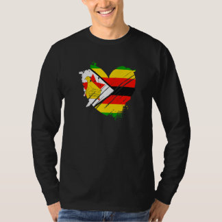 Camiseta Bandera de Zimbabue Me encanta Está en mi ADN Zim