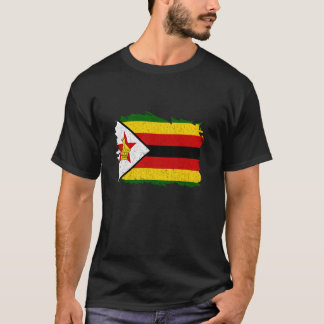 Camiseta Bandera de Zimbabue Orgullo zimbabuense vintage Zi