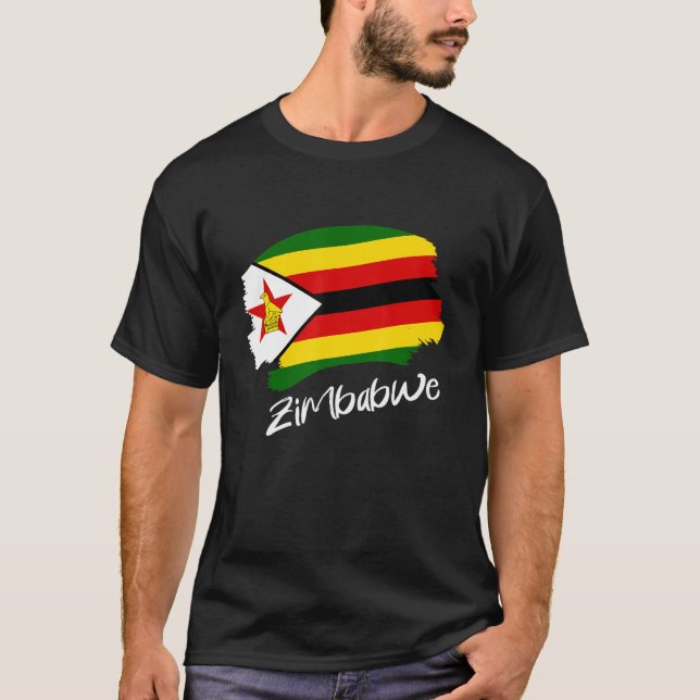 Camiseta Bandera de Zimbabue Zimbabue (Anverso)