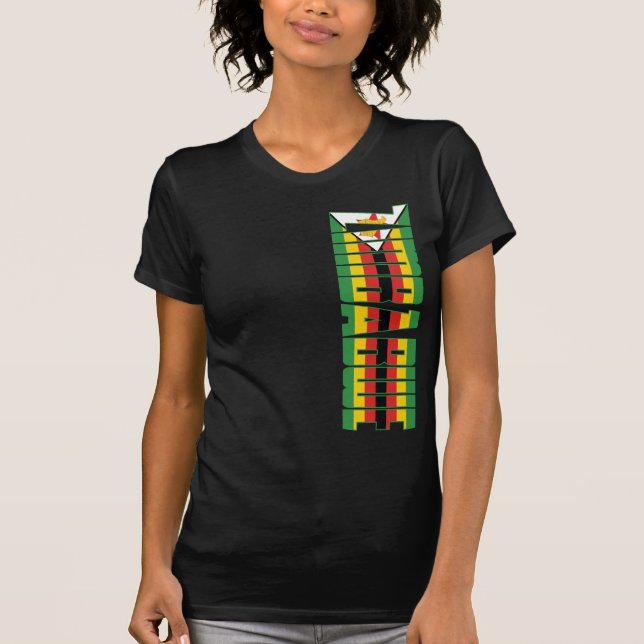 Camiseta Bandera de Zimbabwe (Anverso)