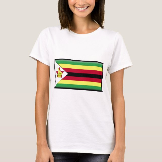 Camiseta Bandera de Zimbabwe (Anverso)