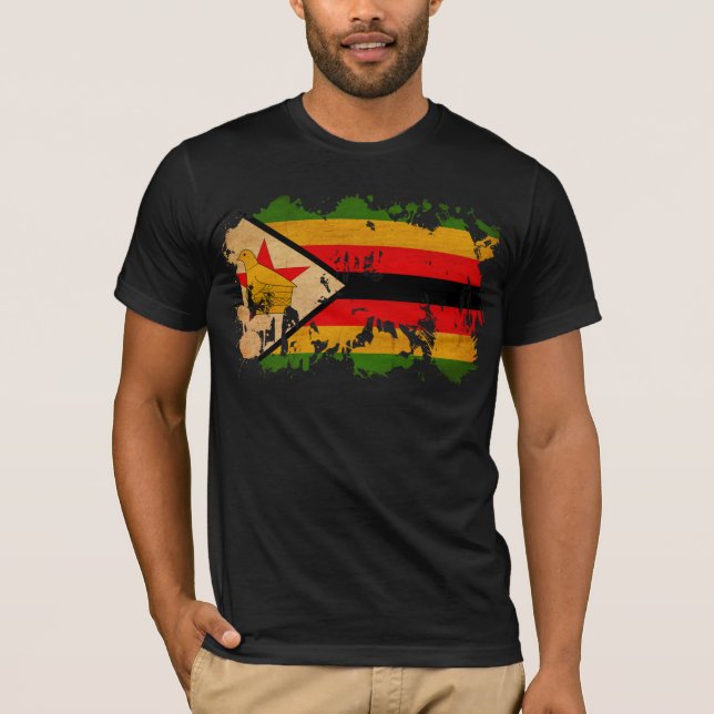 Camiseta Bandera de Zimbabwe (Anverso)