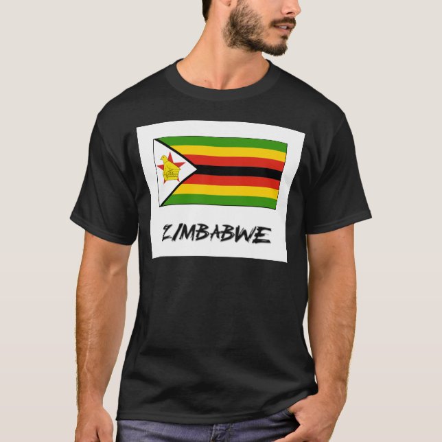 Camiseta Bandera de Zimbabwe (Anverso)