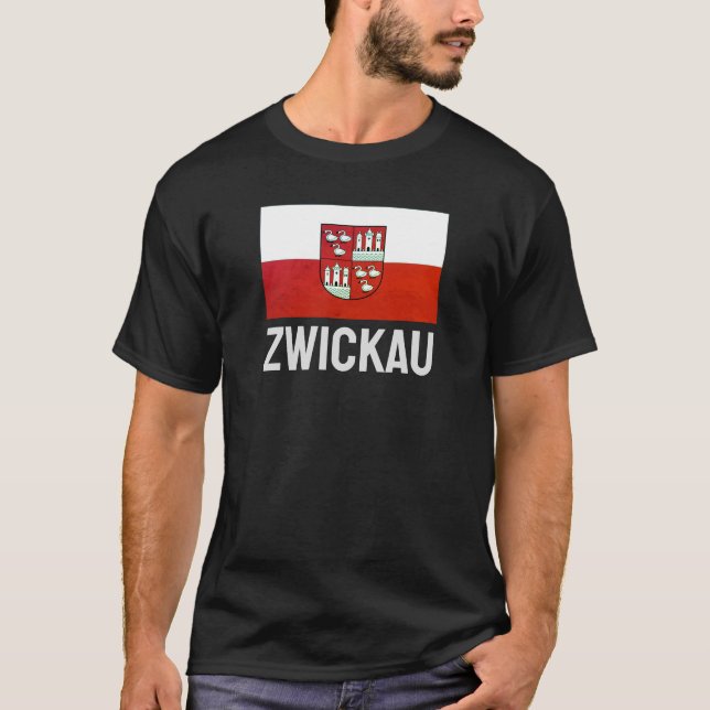 Camiseta Bandera de Zwickau, Alemania (Anverso)