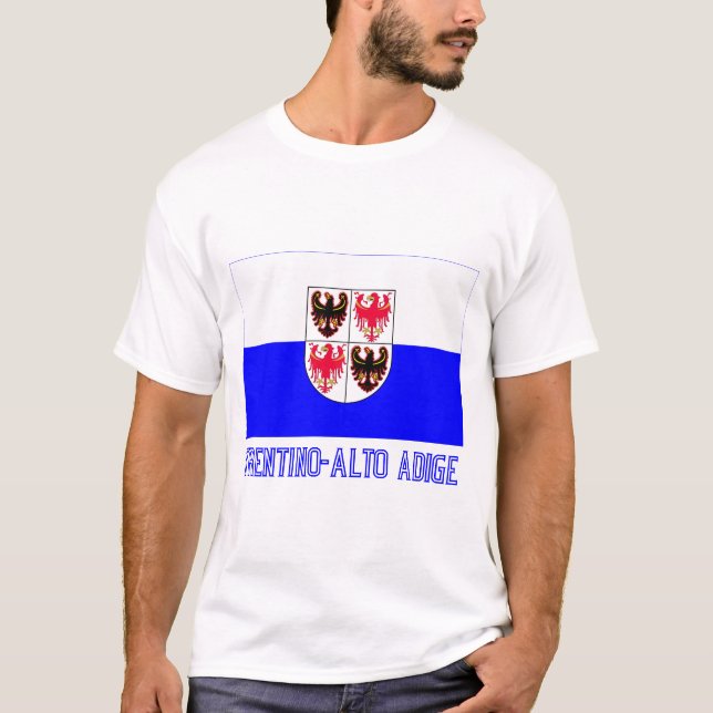 Camiseta Bandera del Adigio del Trentino-Alto con nombre (Anverso)