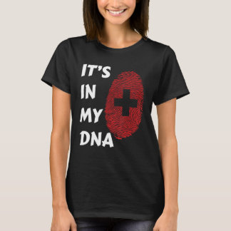 Camiseta Bandera del Adn C de la bandera suiza