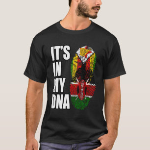 Camiseta Bandera Del Adn De La Mezcla De Patrimonio De Zimb